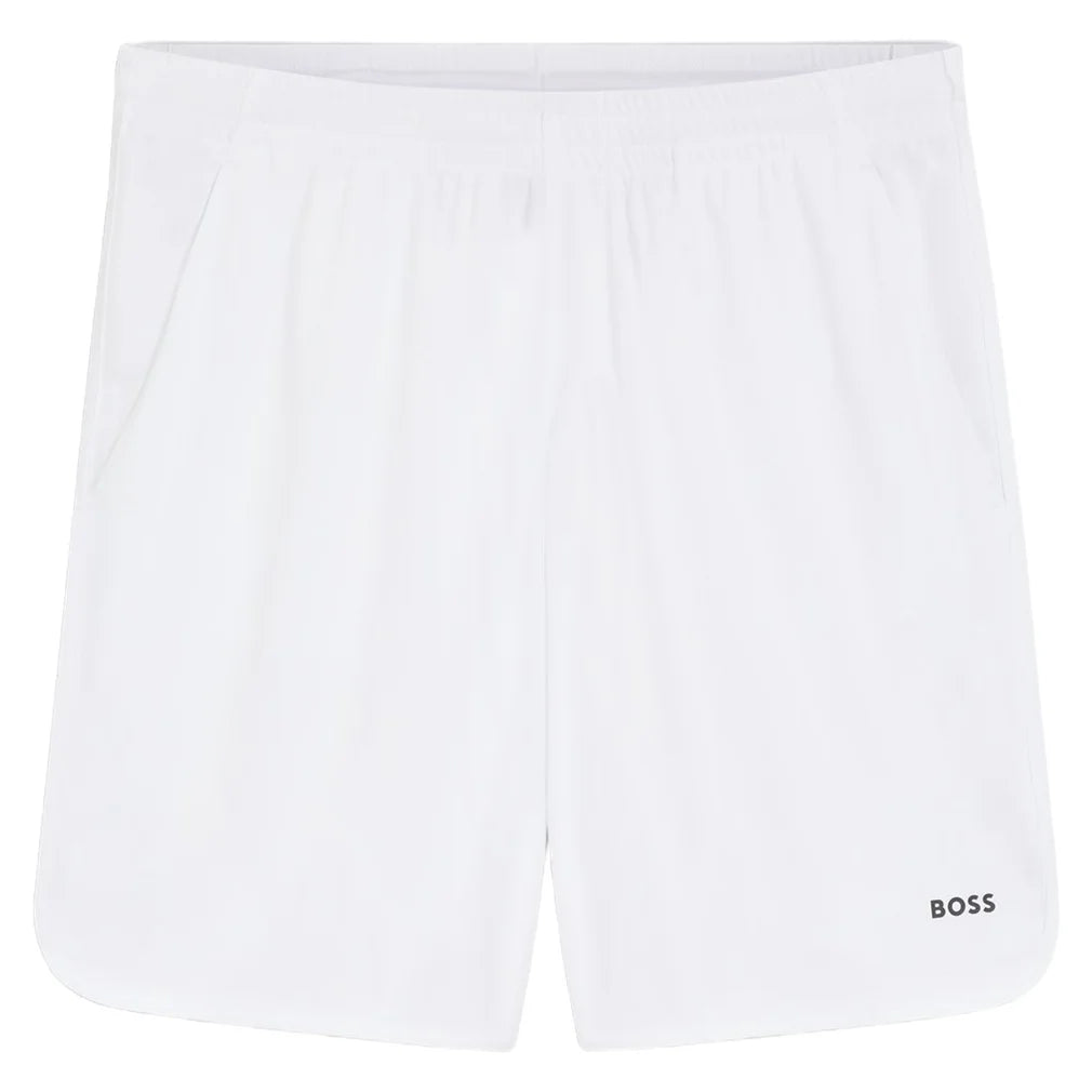 Men's TOC Game 9 inch Jersey Shorts White, Hugo Boss, White, Pickleball Express, 50563340-100F26-WHITE-1