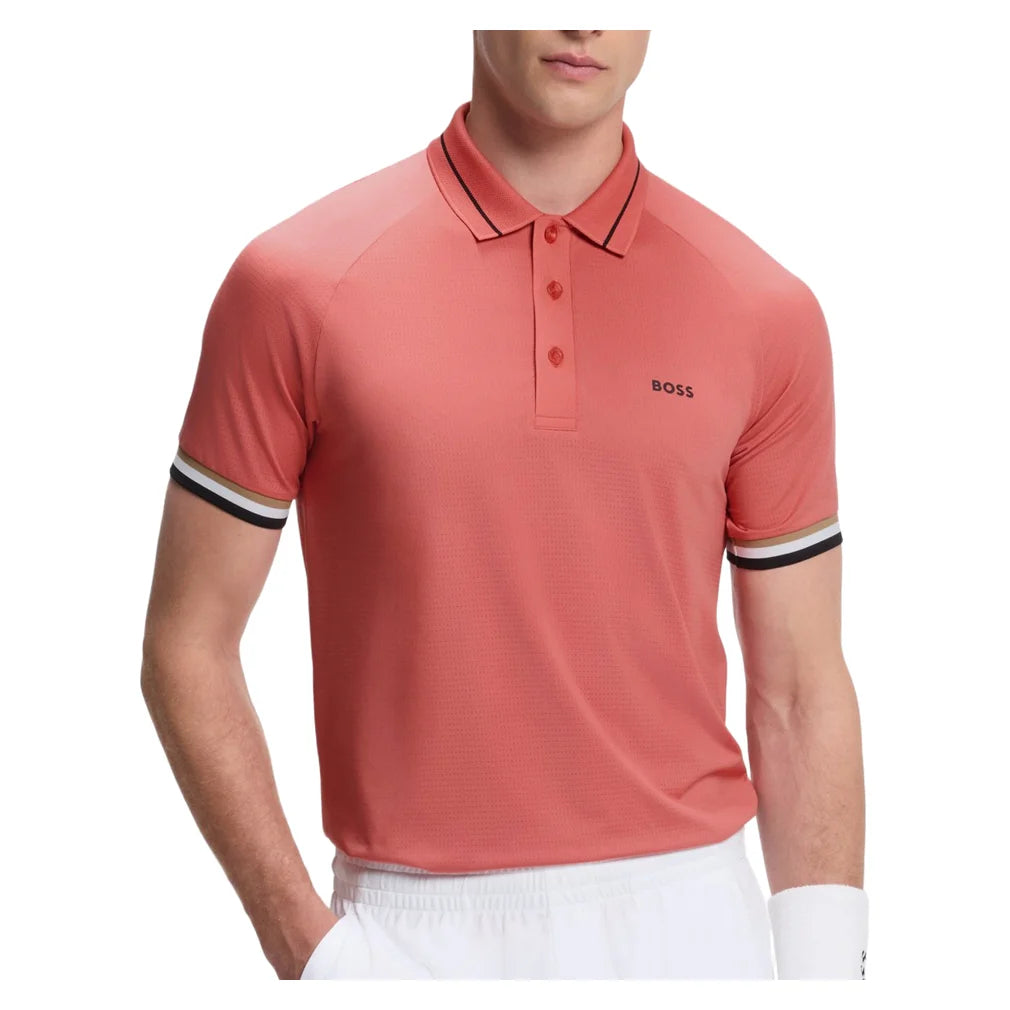 Men's TOC Court Polo Medium Pink, Hugo Boss, Pickleball Express, 50570005-667F26-1