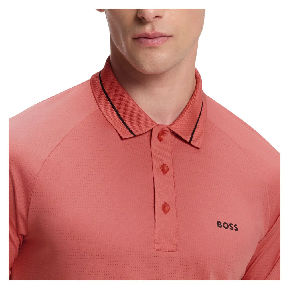 Men's TOC Court Polo Medium Pink, Hugo Boss, Pickleball Express, 50570005-667F26-4