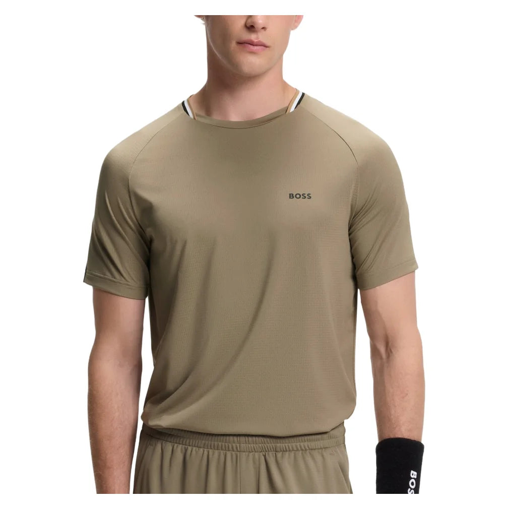Men's TOC Court T-Shirt Light and Pastel Green, Hugo Boss, Light/Pastel Green, Pickleball Express, 50570006-334F26-LIGHT-PASTEL-GREEN-1