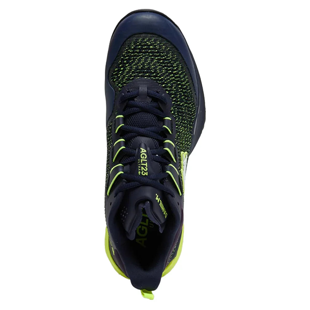 Men's Daniil Medvedev AG-LT23 Ultra Court Shoes Navy and Yellow