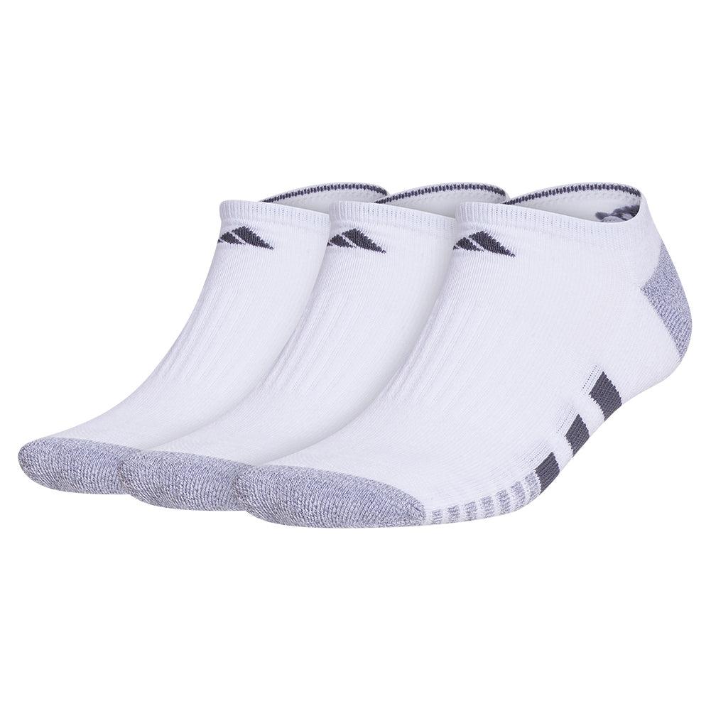 Men's Cushioned 3.0 3 Pack No Show Socks White and Onix Grey