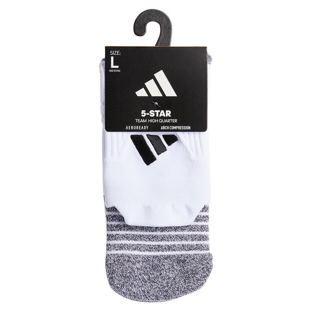 5-Star Team 2.0 High Quarter Socks White and Black