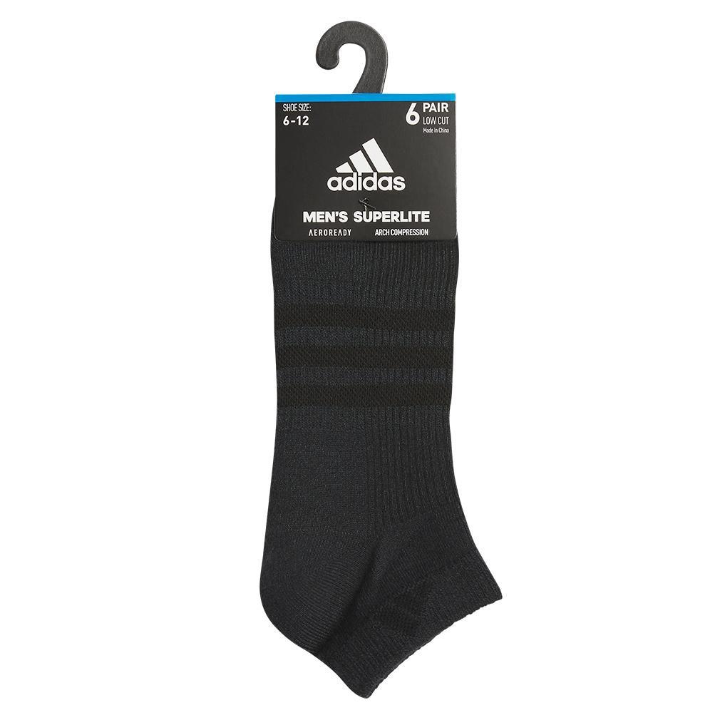 Men's Superlite 3.0 6 Pack Low Cut Socks Black and Night Grey