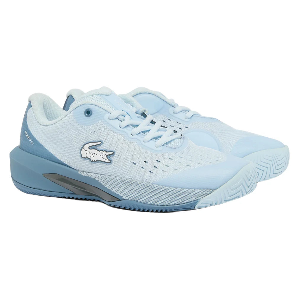 Women's AG-LT EVO Shoes Light Blue, Lacoste, Light Blue, Pickleball Express, 52SFA0123-52CF26-LIGHT-BLUE-1