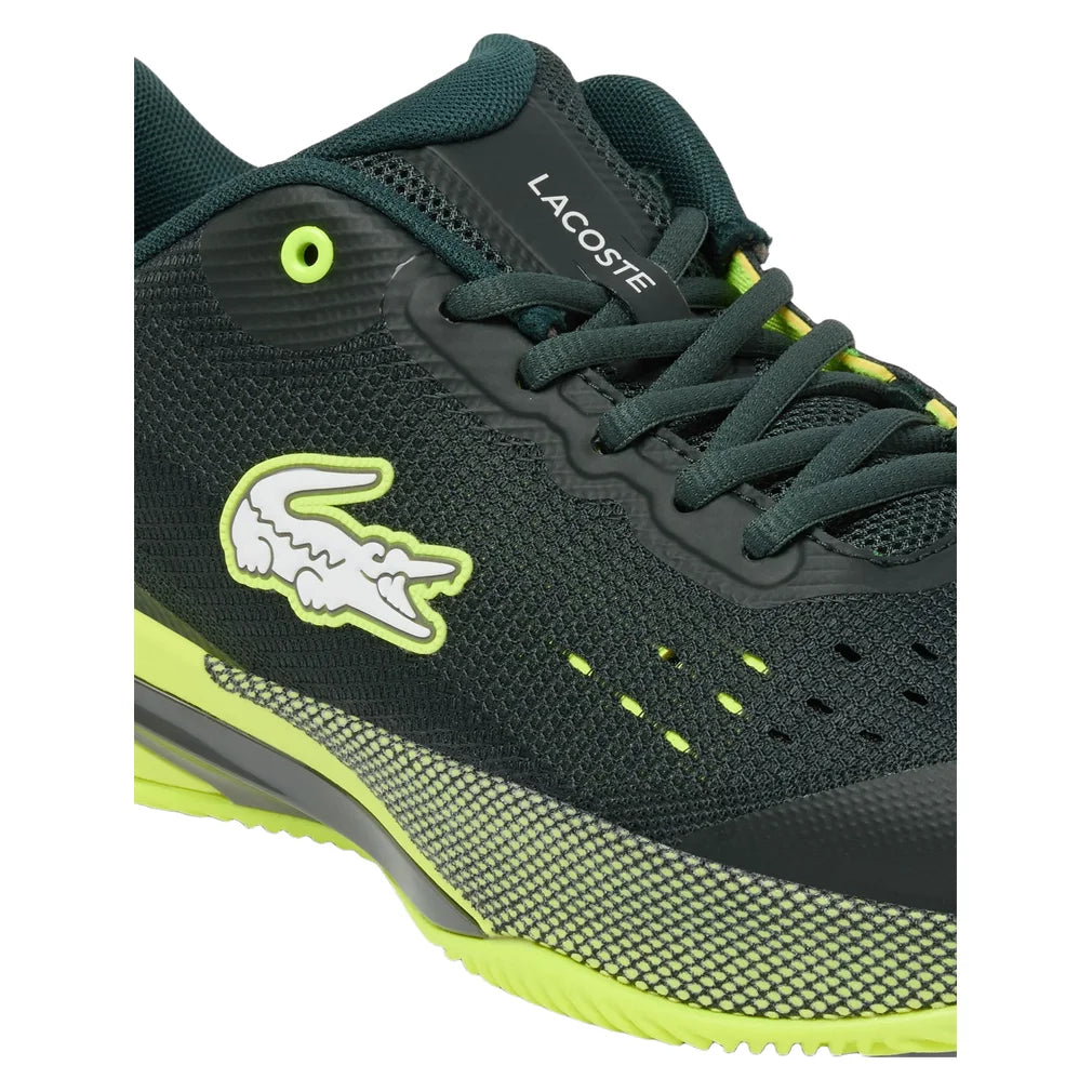 Men's AG-LT EVO Shoes Dark Green and Yellow, Lacoste, Pickleball Express, 52SMA0070-AB3F26-5