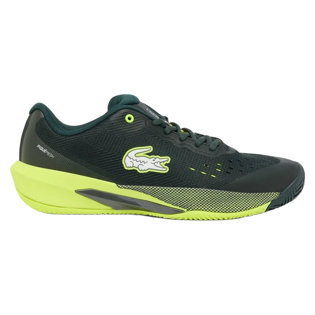 Men's AG-LT EVO Shoes Dark Green and Yellow, Lacoste, Dark Green/Yellow, Pickleball Express, 52SMA0070-AB3F26-DARK-GREEN-YELLOW-1