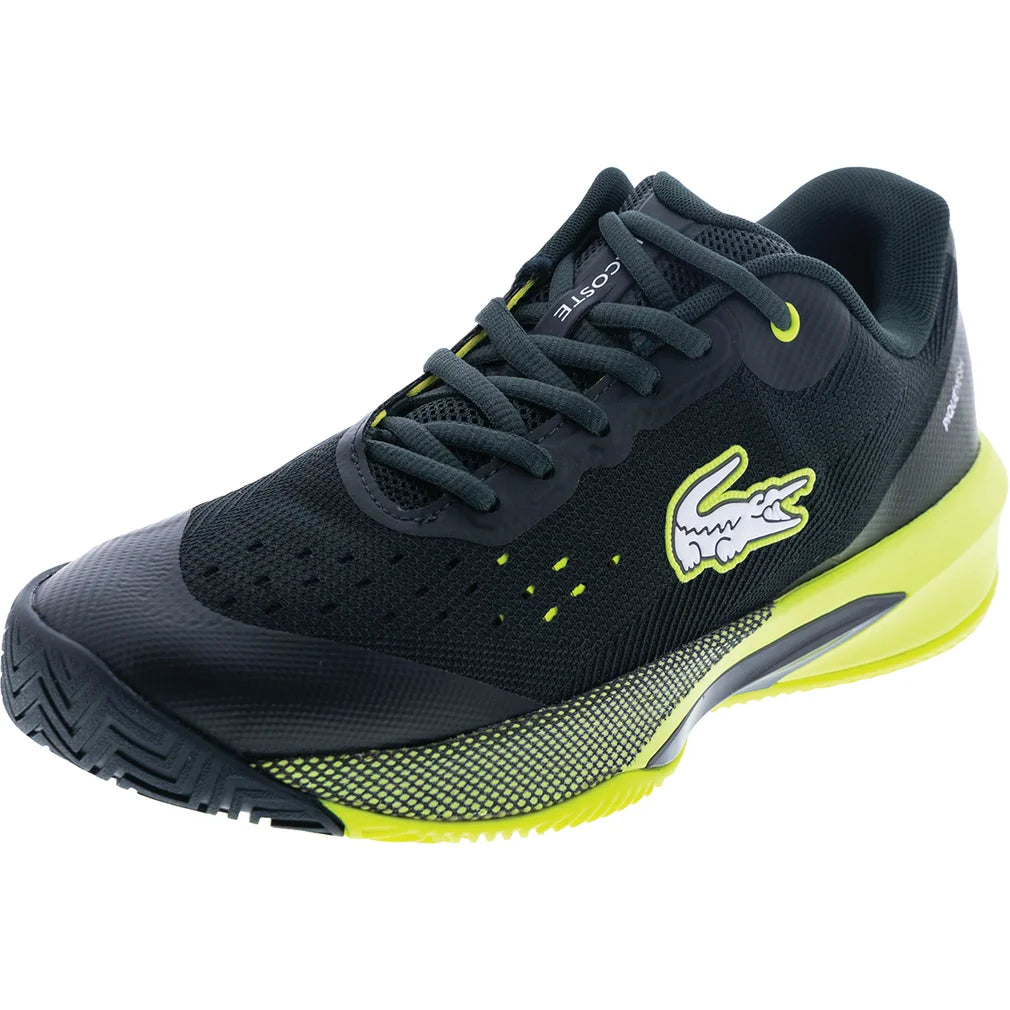 Men's AG-LT EVO Shoes Dark Green and Yellow, Lacoste, Dark Green/Yellow, Pickleball Express, 52SMA0070-AB3F26-DARK-GREEN-YELLOW-2
