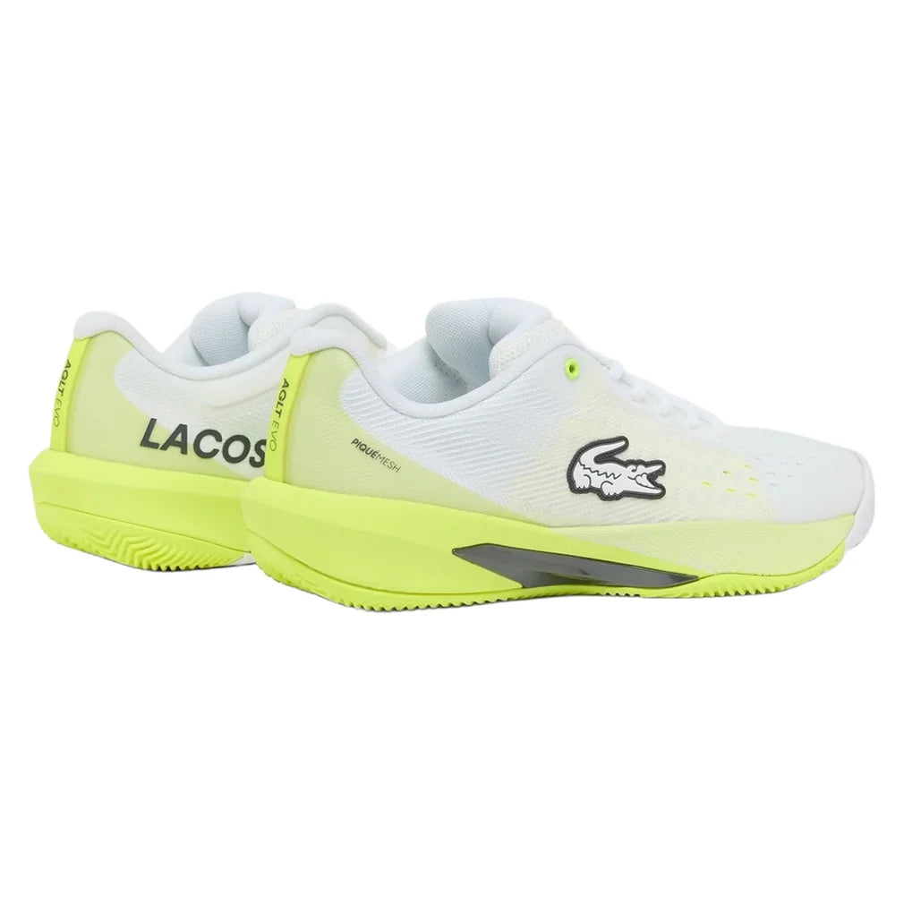 Men's AG-LT EVO Shoes White and Yellow, Lacoste, Pickleball Express, 52SMA0156-V05F26-2