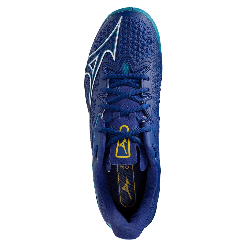 Men's Wave Exceed Tour 6 Court Shoes Bellwether Blue and White