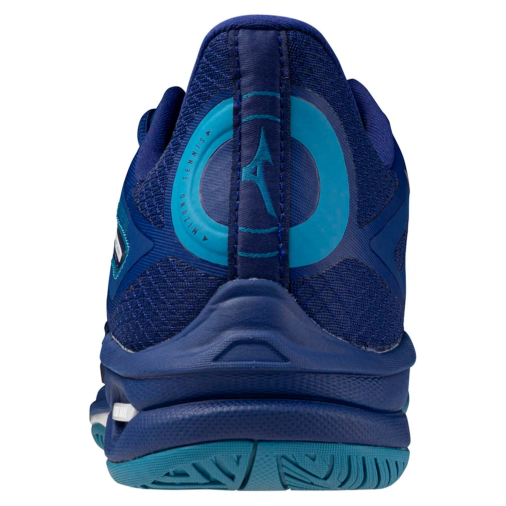 Men's Wave Exceed Tour 6 Court Shoes Bellwether Blue and White