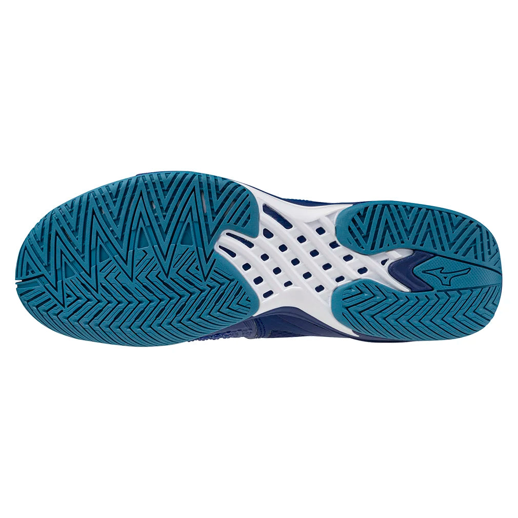 Men's Wave Exceed Tour 6 Court Shoes Bellwether Blue and White