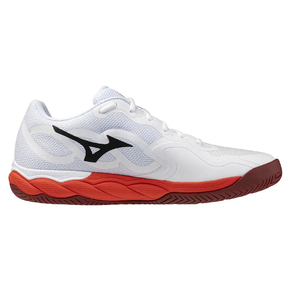 Men's Wave Enforce Court 2 AC Shoes White and Fiery Red