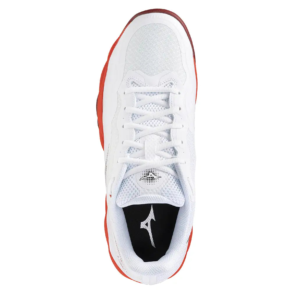 Men's Wave Enforce Court 2 AC Shoes White and Fiery Red