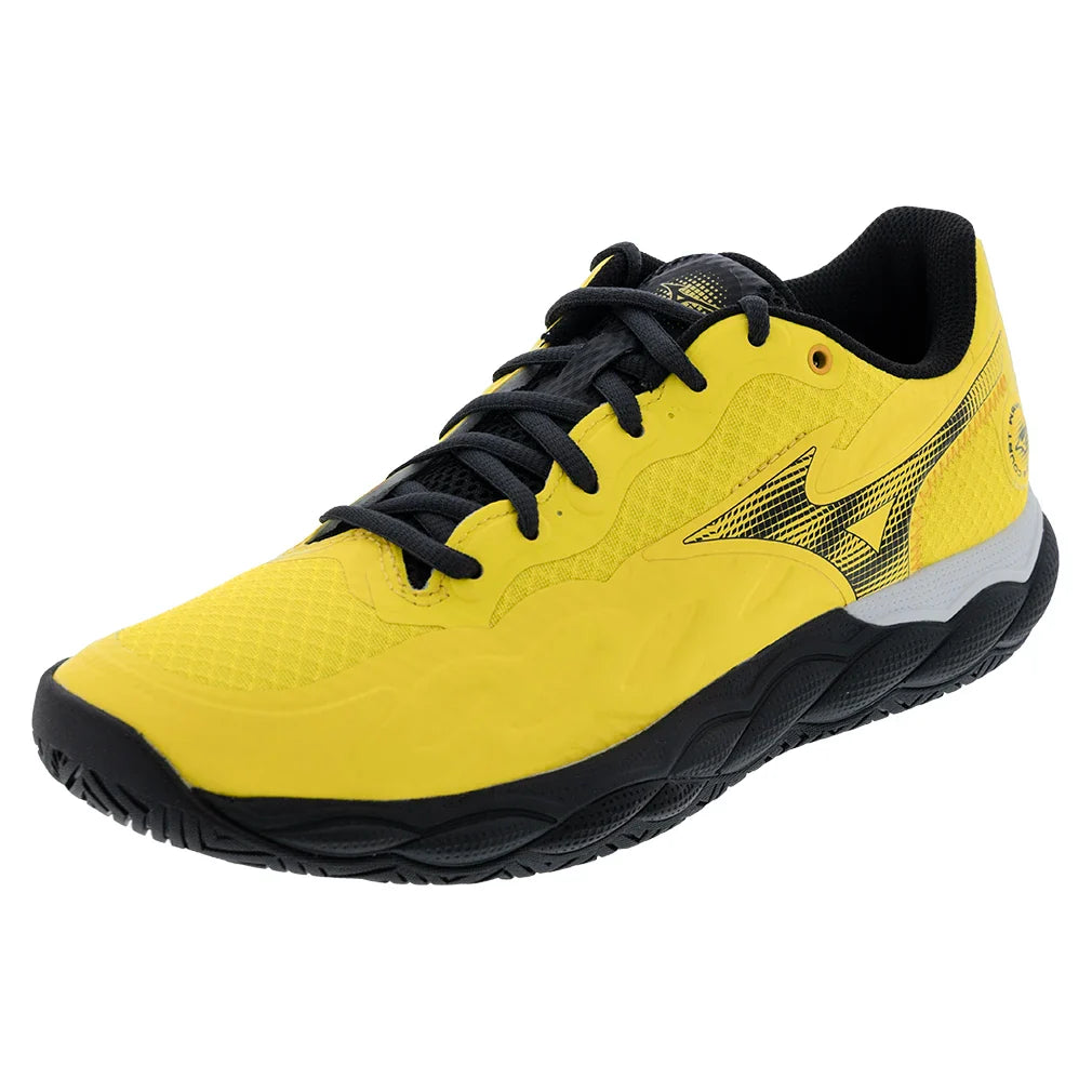 Men's Wave Enforce Court AC Shoes Vibrant Yellow and Black