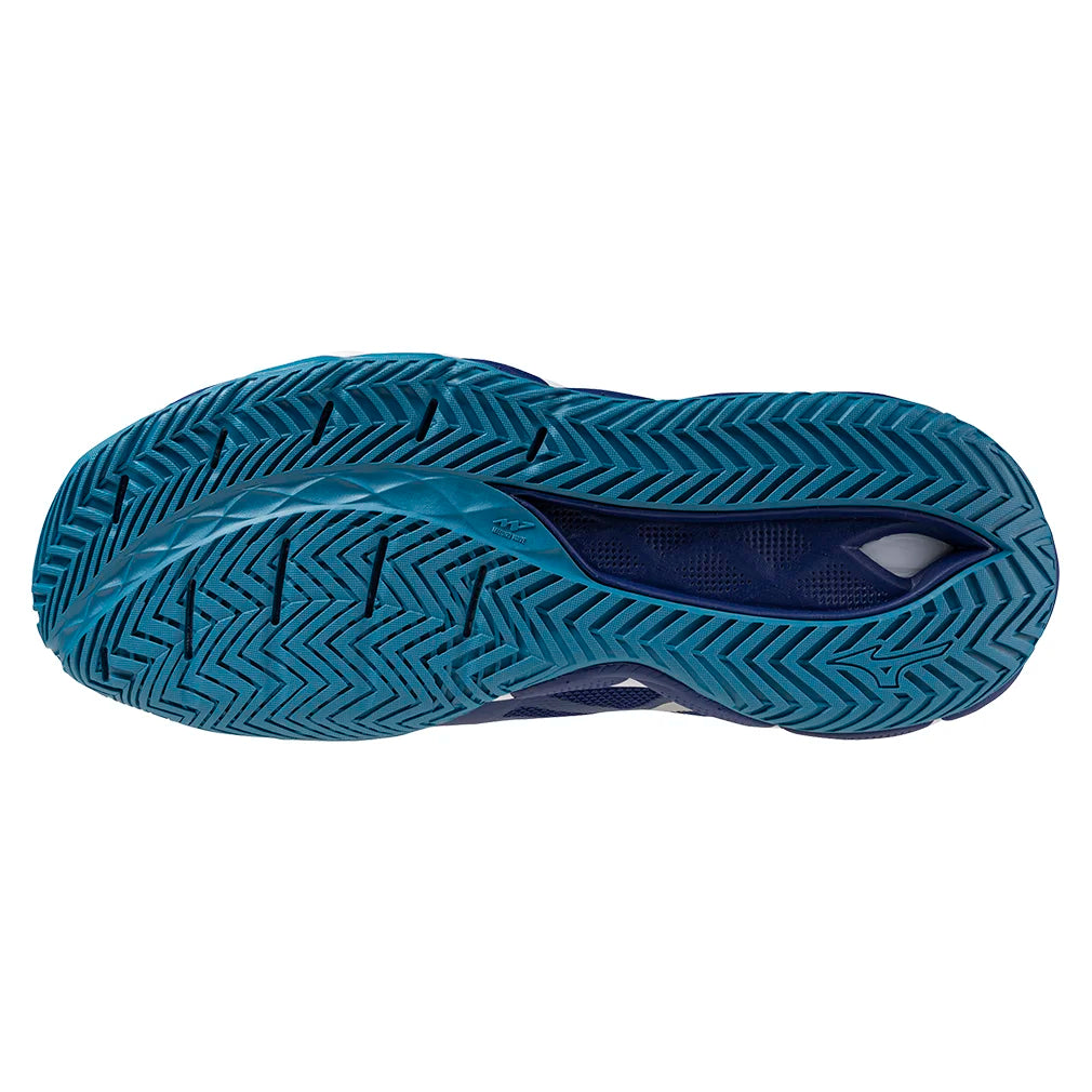 Men's Wave Enforce Tour 2 Court Shoes Bellwether Blue and White