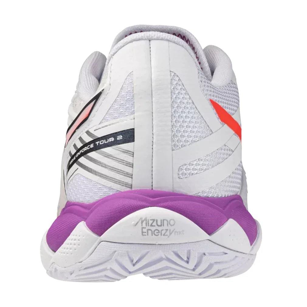 Women's Wave Enforce Tour 2 AC Shoes White and Lava Orange