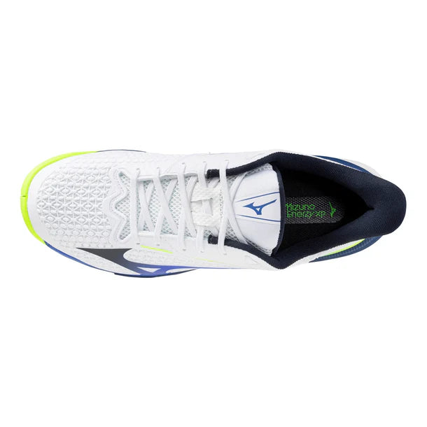 Men's Wave Exceed Tour 7 AC Shoes White and Dazzling Blue