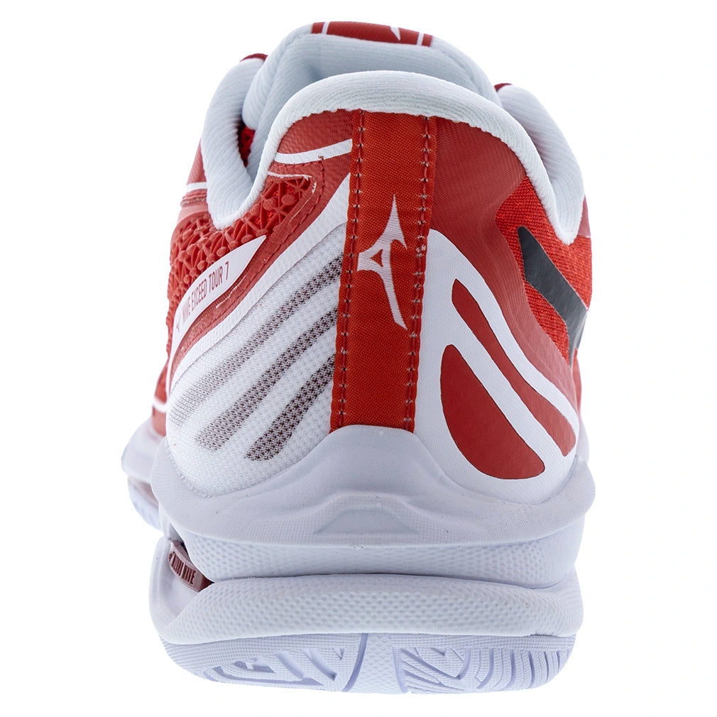 Men's Wave Exceed Tour 7 AC Shoes Fiery Red and White