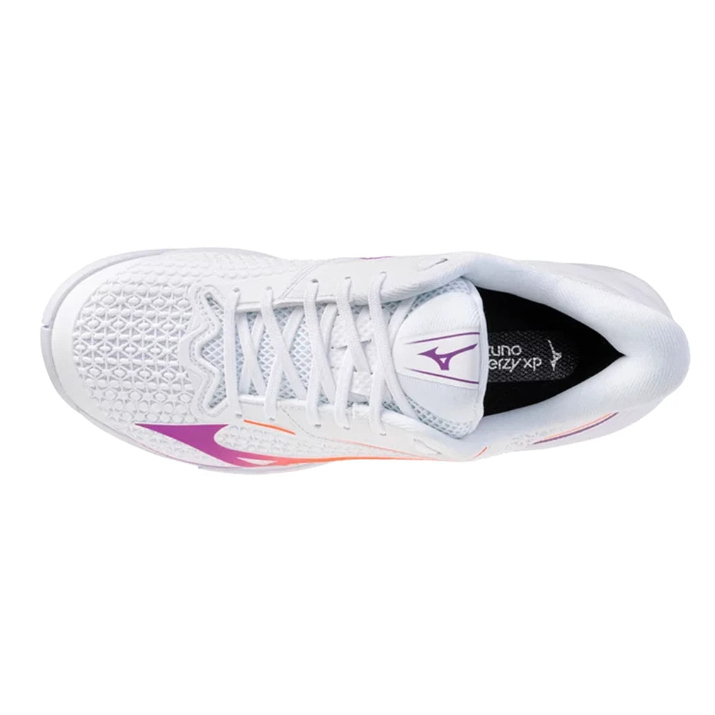 Women's Wave Exceed Tour 7 AC Shoes White and Dahlia