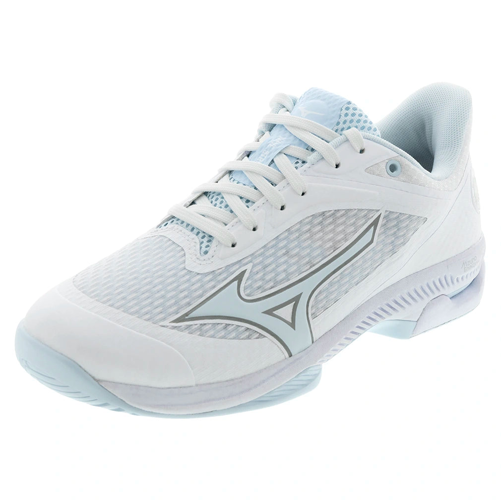 Women's Wave Strike AC Pickleball Shoes White and Ice Water