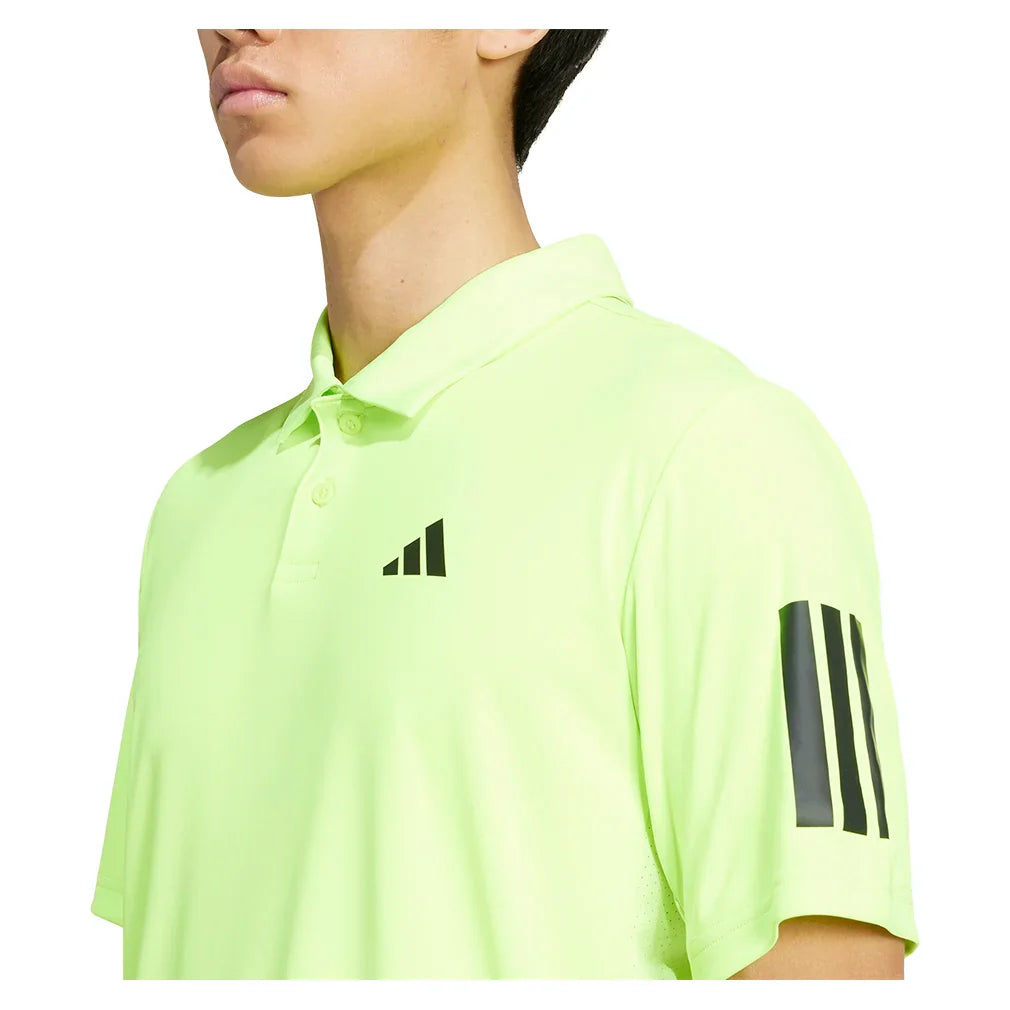Men's Club 3 Stripe Polo Lucid Lemon