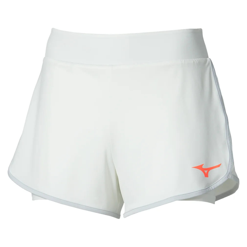 Women's Flex Short White and Lava Orange