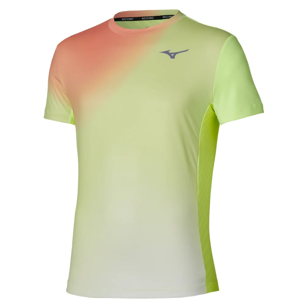 Men's Shadow GX Short Sleeve Tee Lime Pulp, Mizuno, Lime Pulp, Pickleball Express, 650041-4H4HF26-LIME-PULP-1