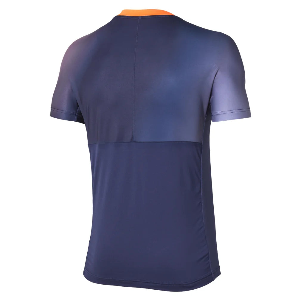 Men's Shadow Short Sleeve Tee Beacon Blue, Mizuno, Pickleball Express, 650042-5T5TF26-1