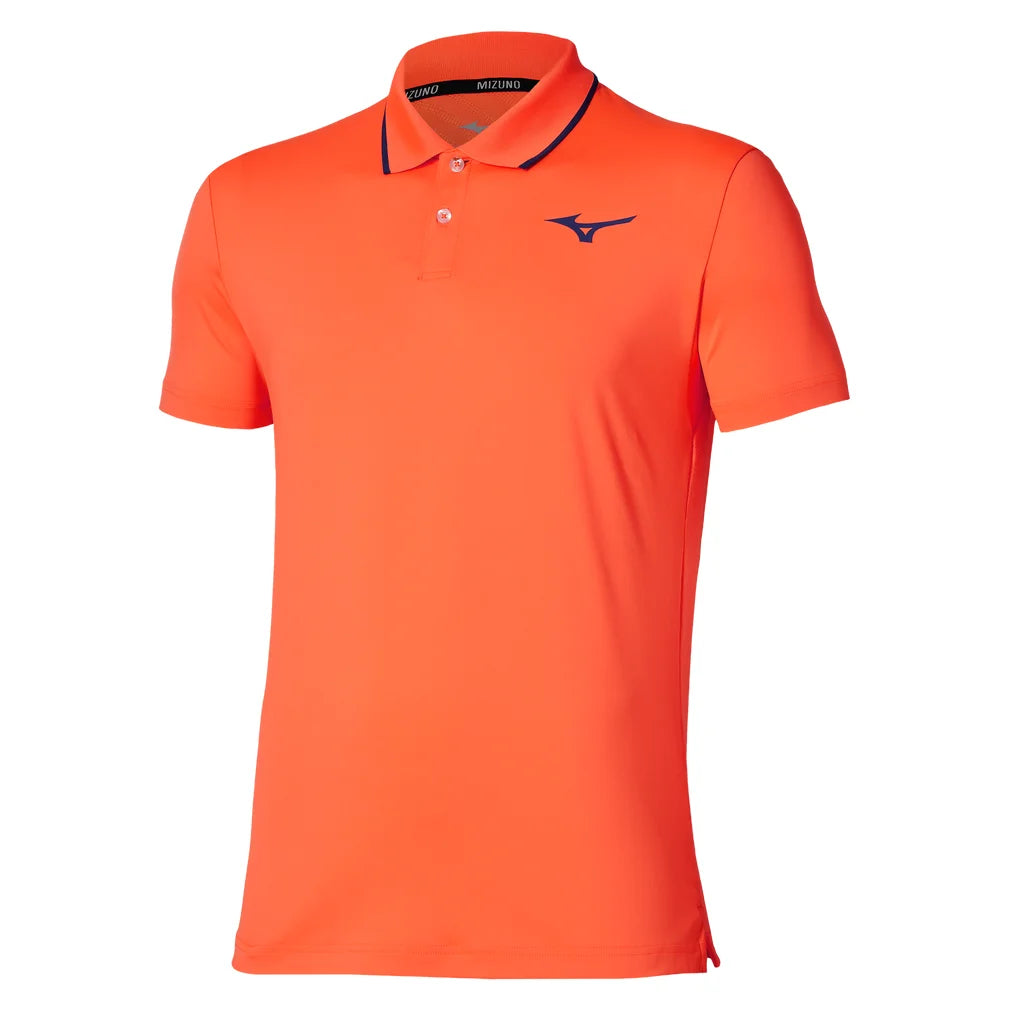 Men's Polo Lava Orange, Mizuno, Pickleball Express, 650044-2525F26-1