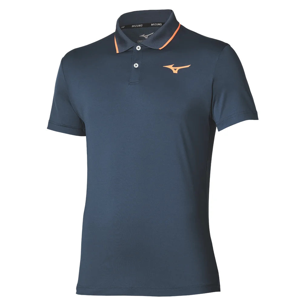 Men's Polo Insignia Blue, Mizuno, Insignia Blue, Pickleball Express, 650044-5A5AF26-INSIGNIA-BLUE-1