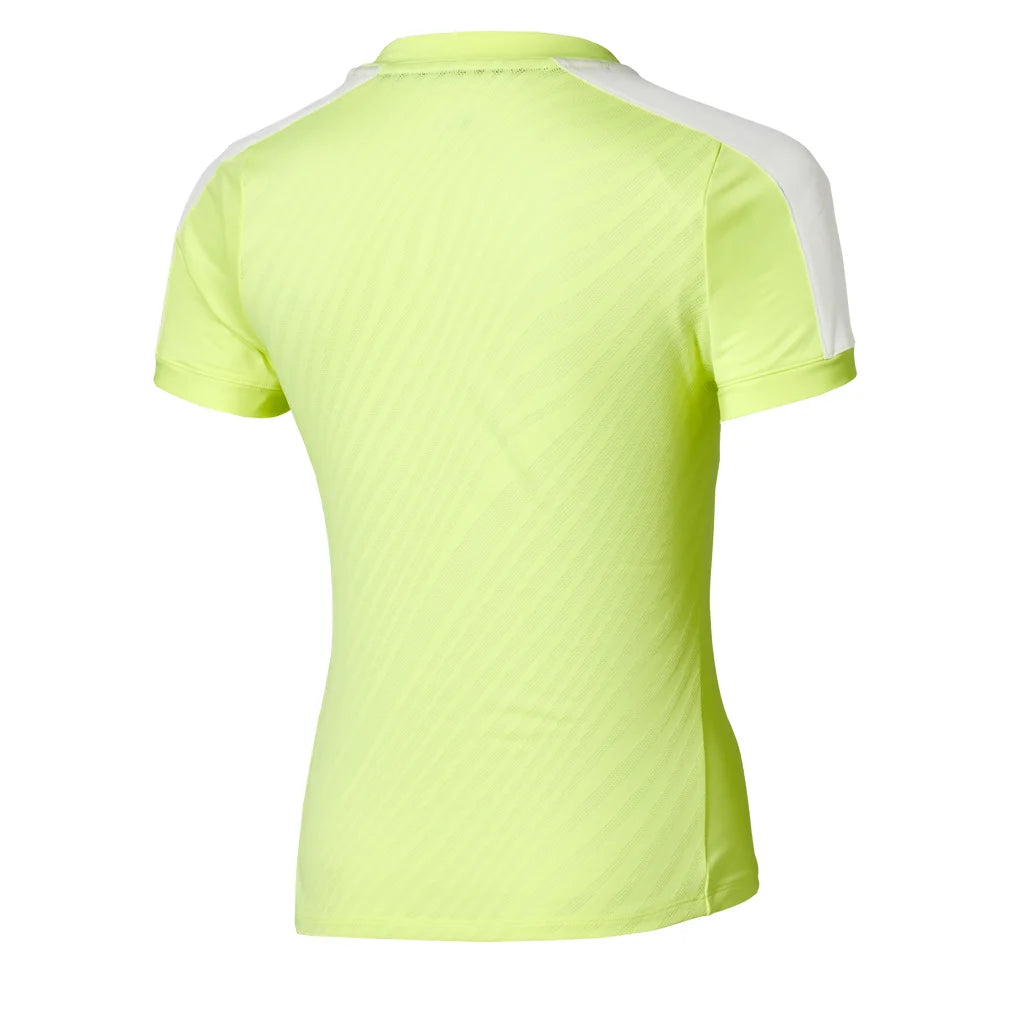 Women's Core Short Sleeve Tee Lime Pulp, Mizuno, Pickleball Express, 650046-4H4HF26-1