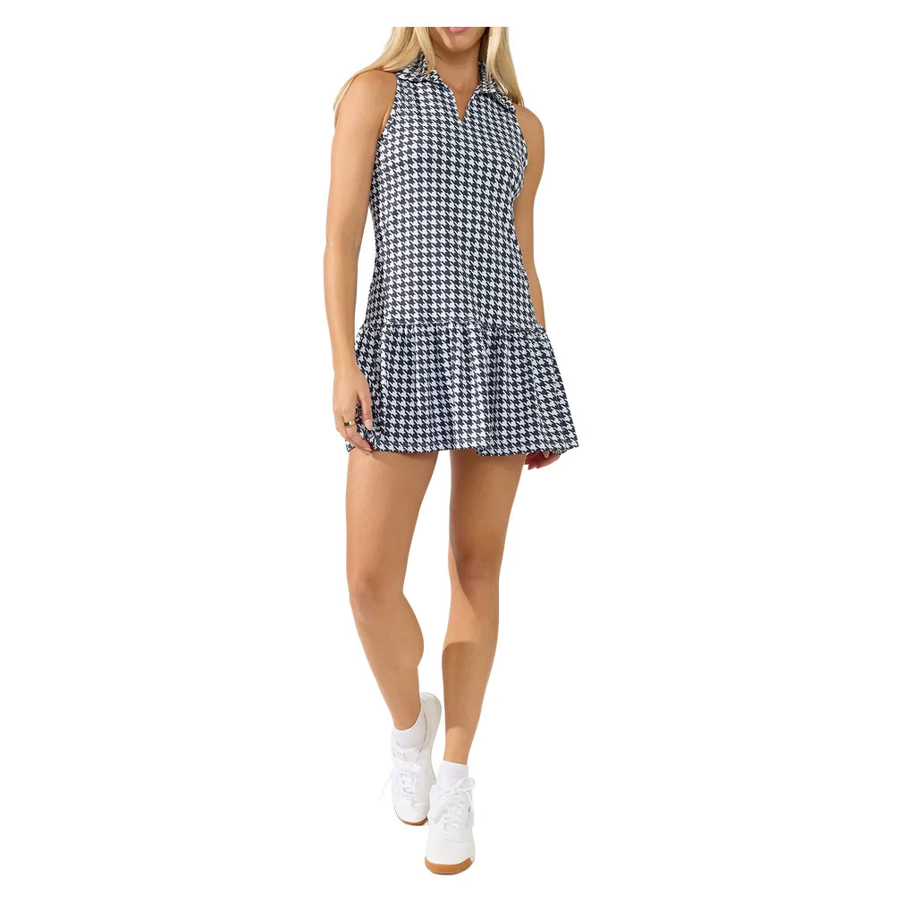 Women's Fairplay Dress Houndstooth Black, Bobbe, Pickleball Express, 704-136BF26-4