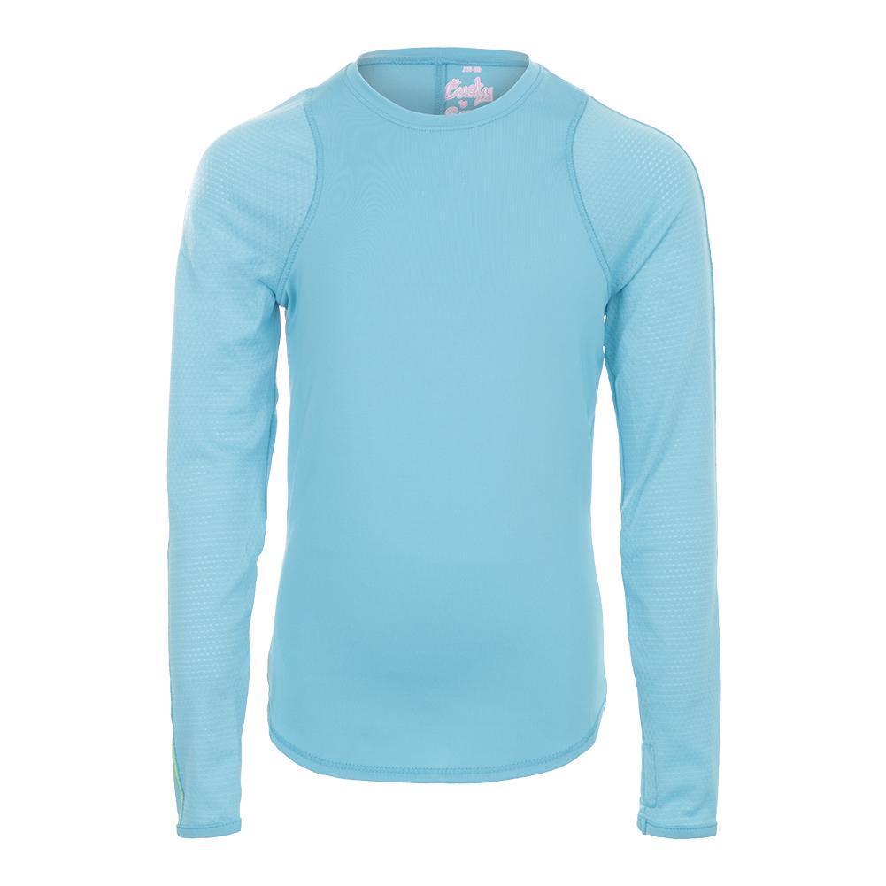 Girls' Long Sleeve Athletic Crew Ocean