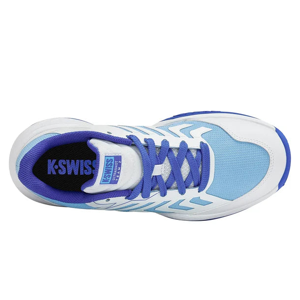 Juniors' Ultrashot Team 2 Court Shoes White and Dazzling Blue