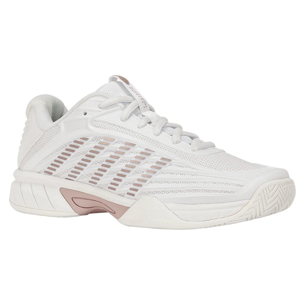 Juniors Hypercourt Express 3 Shoes White and Rose Gold