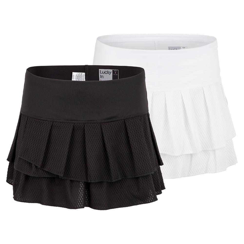 Women's Wavy Pleat Tier Skort