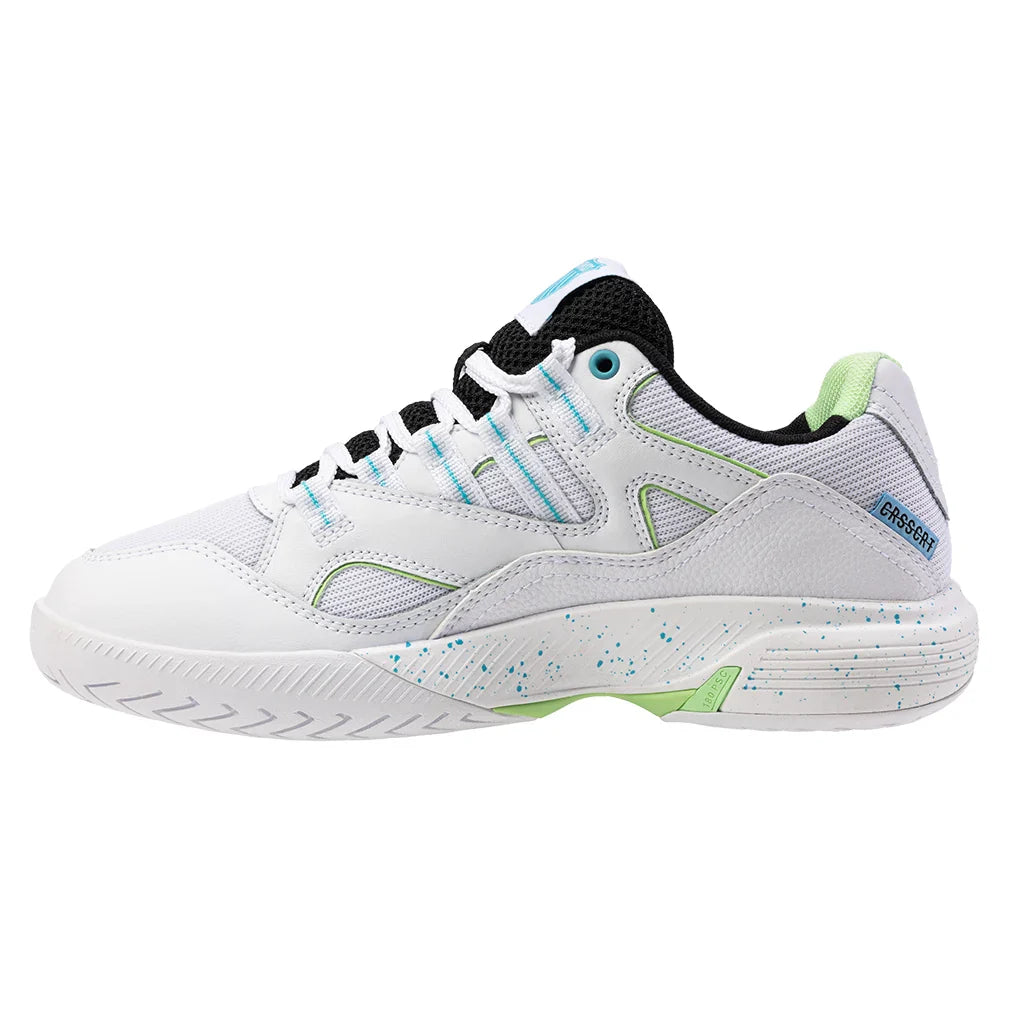 Women's Tura Team Pickleball Court Shoes White and Paradise Green