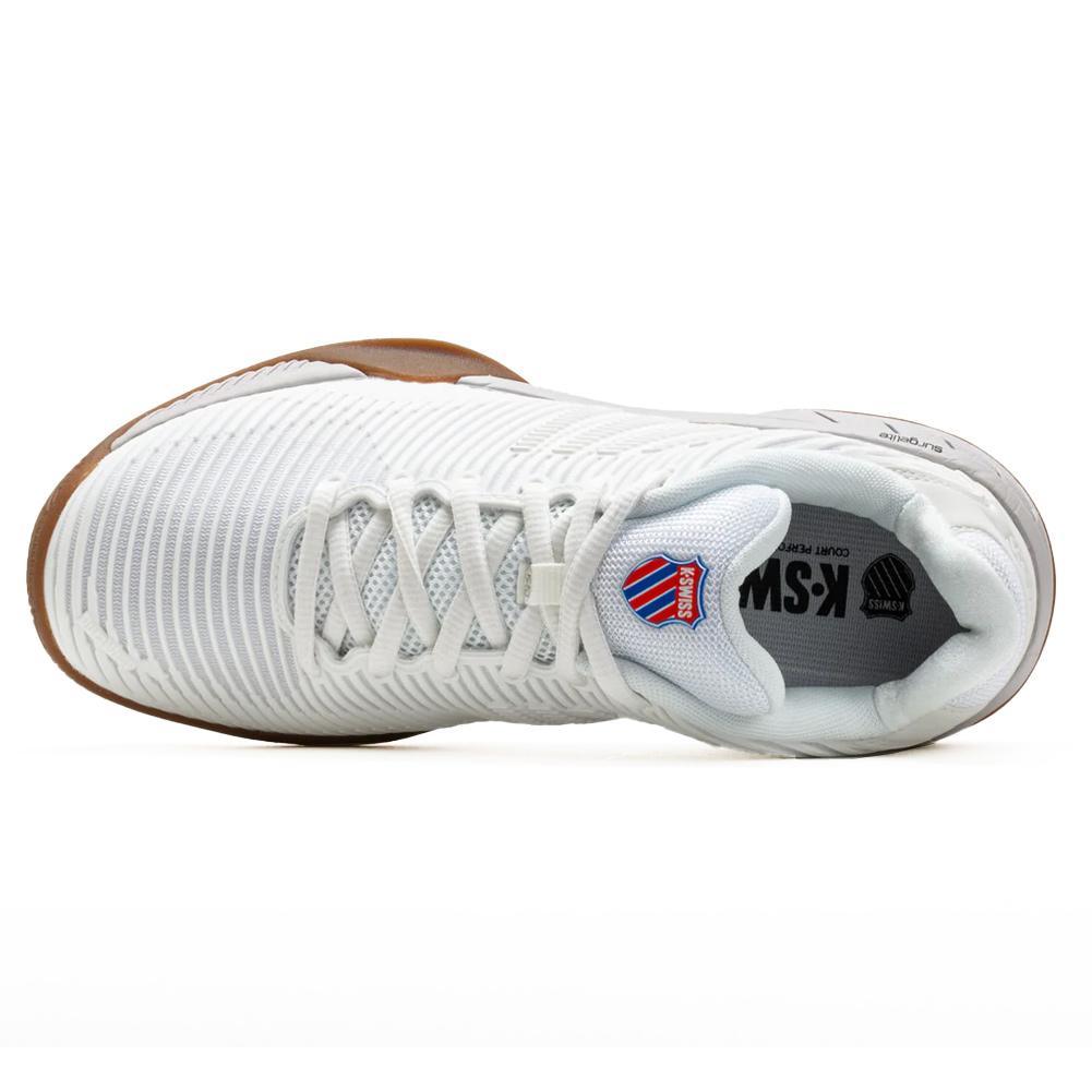 Women's Hypercourt Express 2 Indoor Pickleball Court Shoes Bright White and Gum