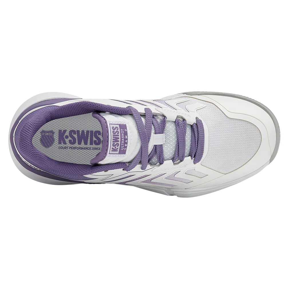 Women's Ultrashot Team 2 Court Shoes White and Purple Haze