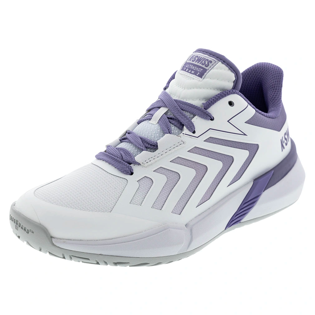 Women's Ultrashot Team 2 Court Shoes White and Purple Haze