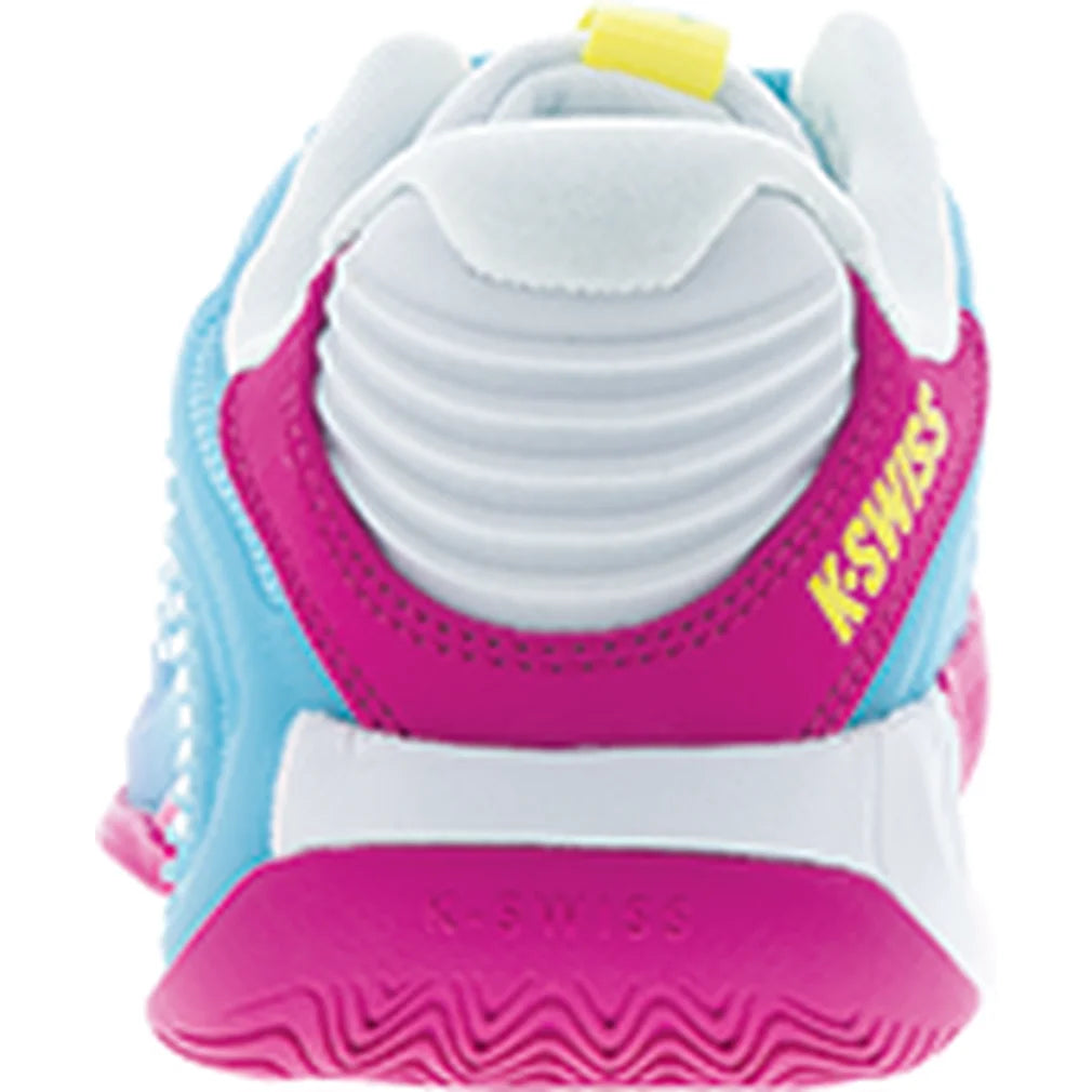 Women's Hypercourt Express 3 Shoes Neon Pink and Neon Blue, K-Swiss, Pickleball Express, 94603-672F26-3