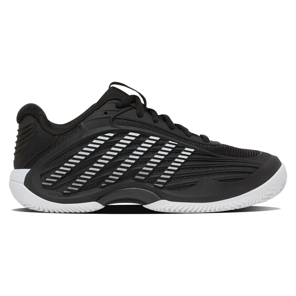 Women's CLAY Court Hypercourt Express 3 Wide Shoes Black and White, K-Swiss, Pickleball Express, 94604-002F26-1