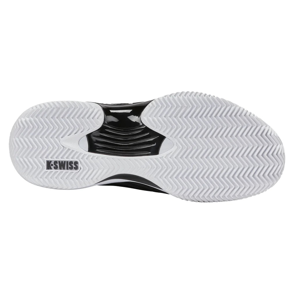 Women's CLAY Court Hypercourt Express 3 Wide Shoes Black and White, K-Swiss, Pickleball Express, 94604-002F26-6