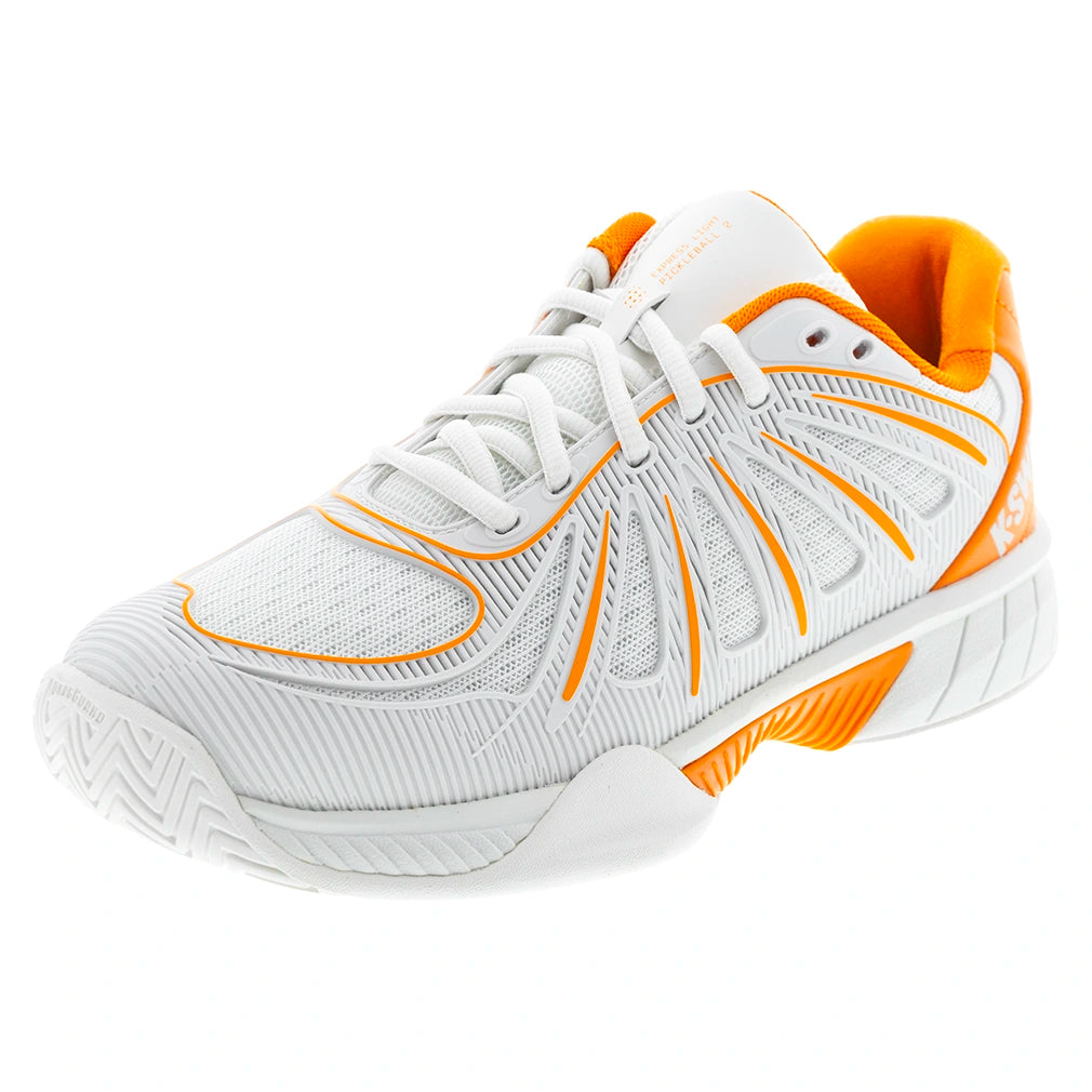 Women's Express Light 2 Wide Pickleball Shoes Blanc de Blanc and Blazing Orange