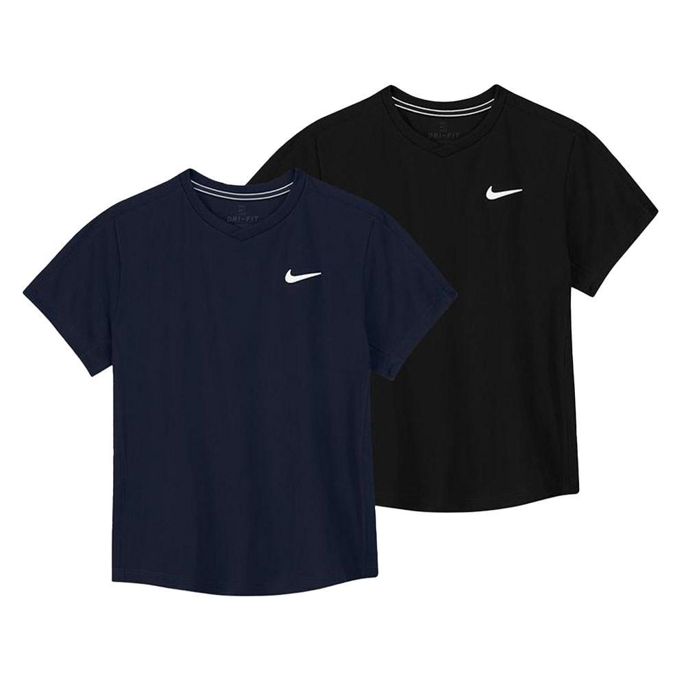 Boys' Court Dri-FIT Victory Short Sleeve Tennis Top