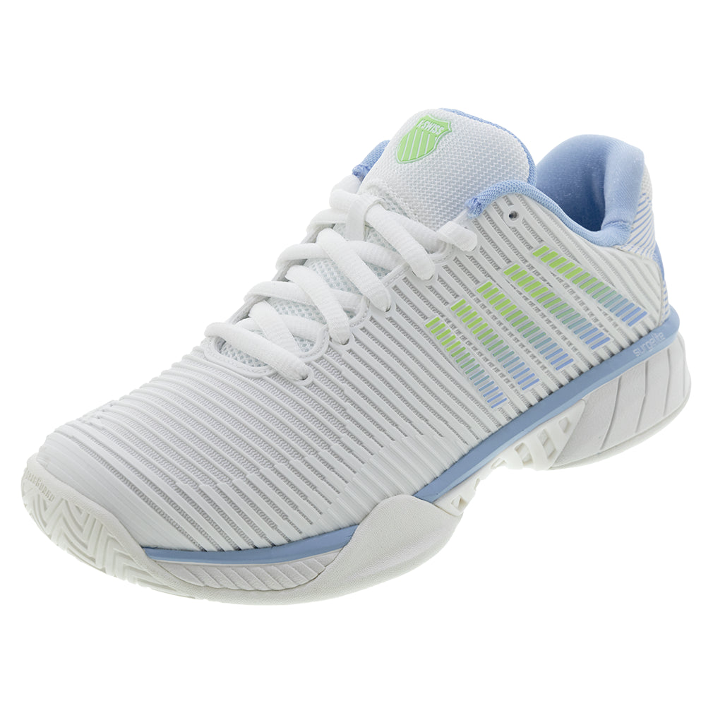 Women's Hypercourt Express 2 Court Shoes Lucent White and Dutch Canal