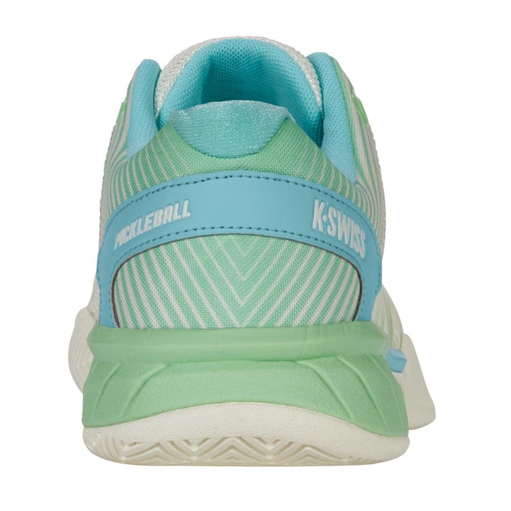 Women's Express Light Wide Pickleball Court Shoes Egret and Patina Green
