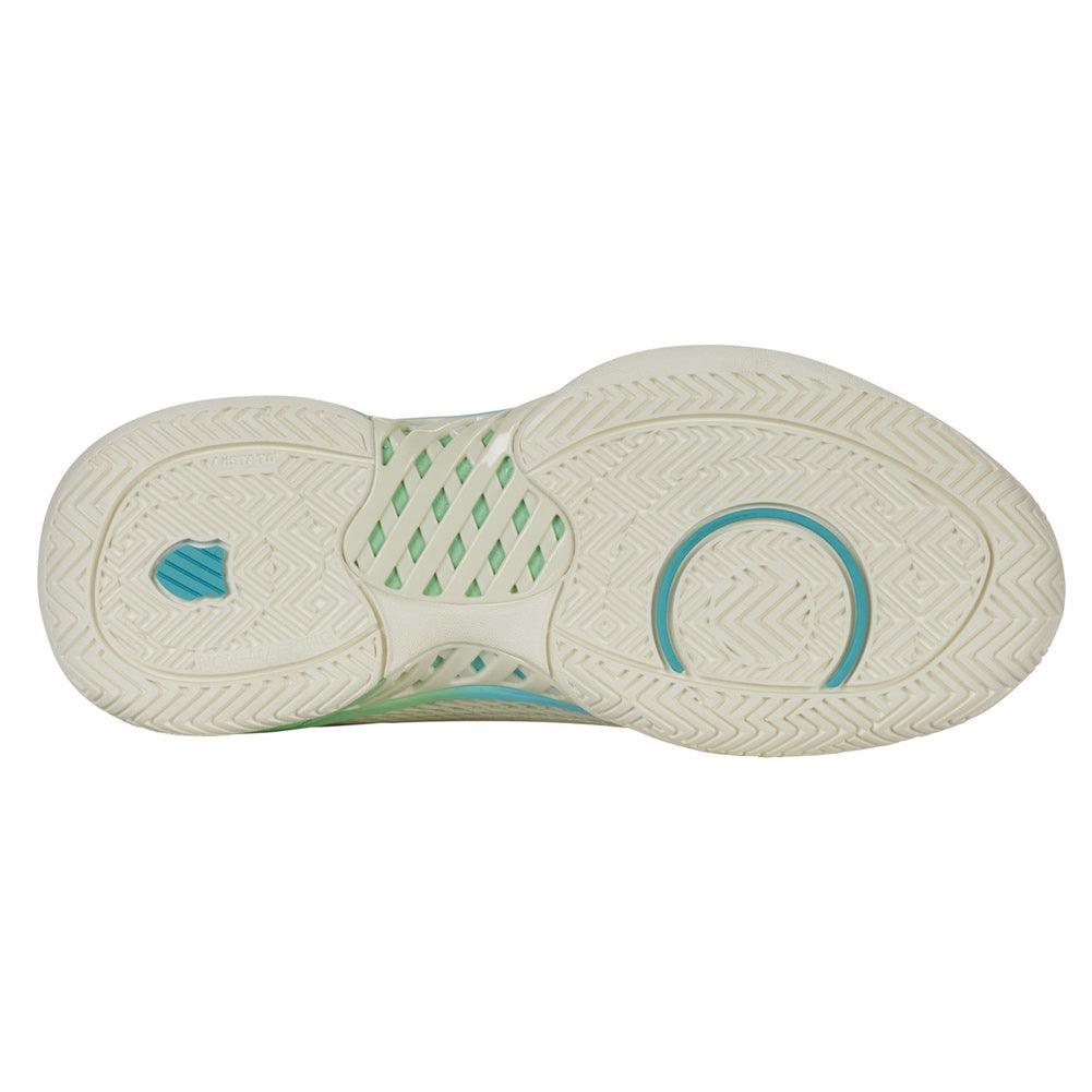 Women's Express Light Wide Pickleball Court Shoes Egret and Patina Green