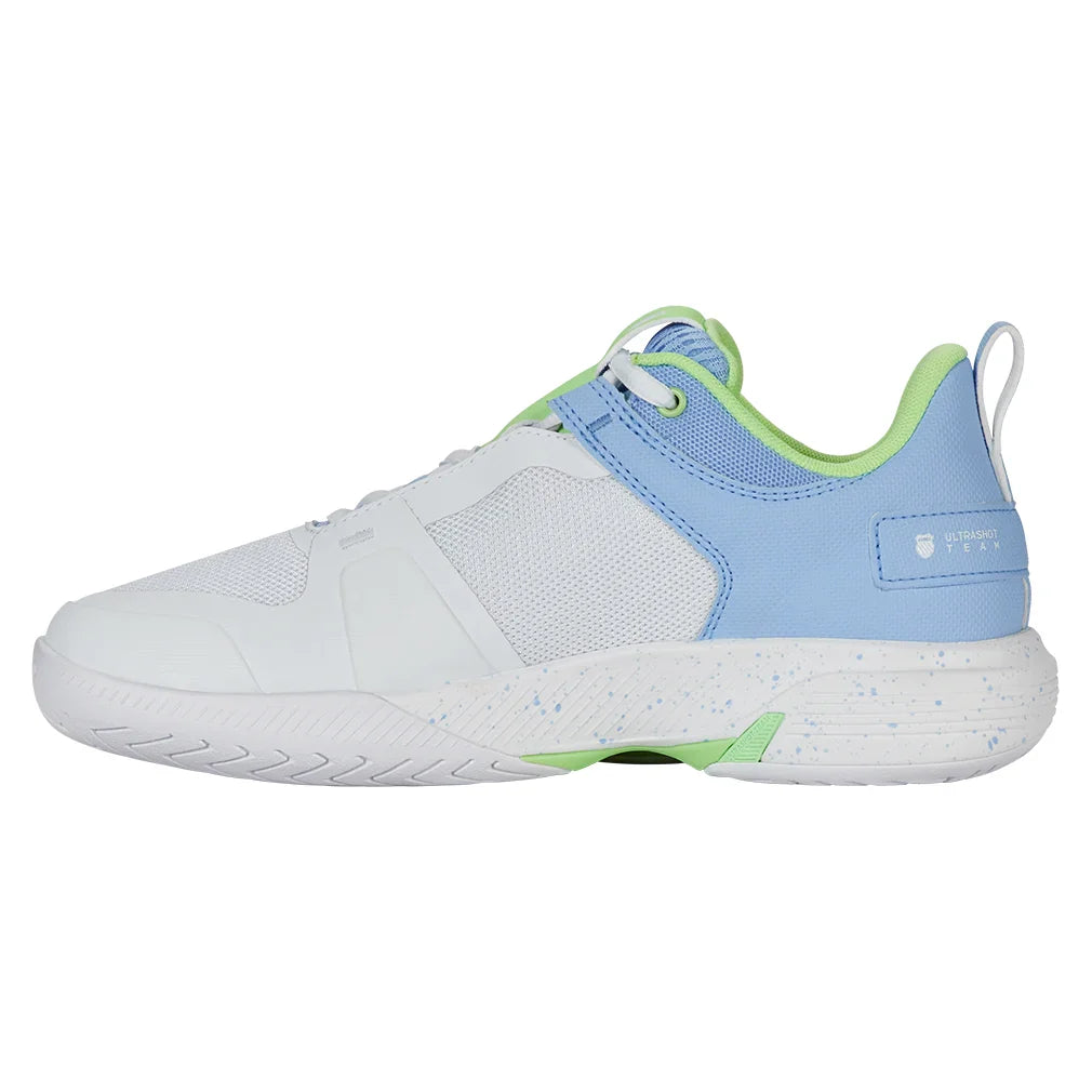 Women's Ultrashot Team Court Shoes White and Dutch Canal